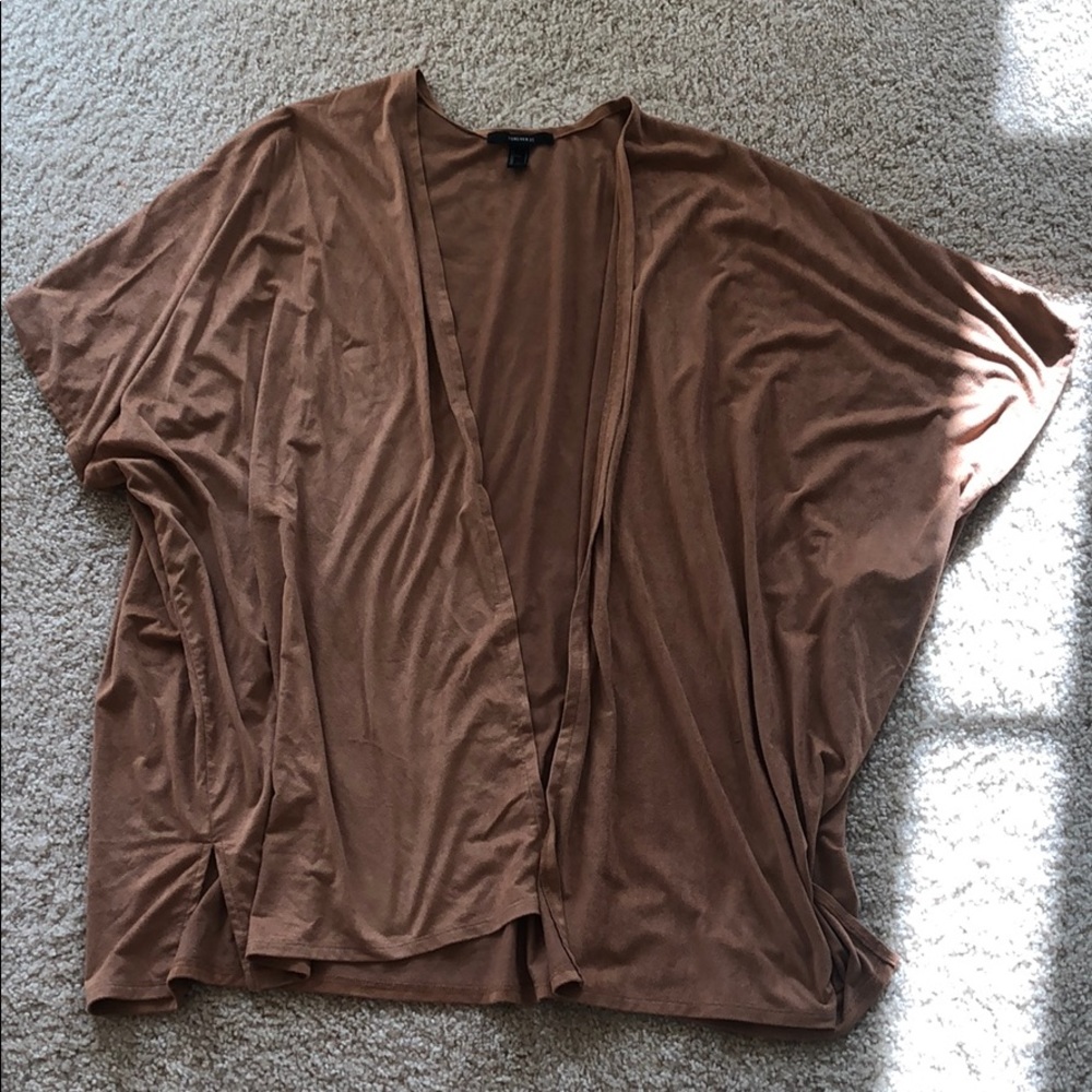 Suede Cardigan